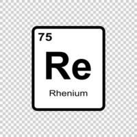 élément chimique rhénium . illustration vectorielle vecteur