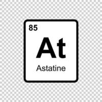 élément chimique astatine . illustration vectorielle vecteur