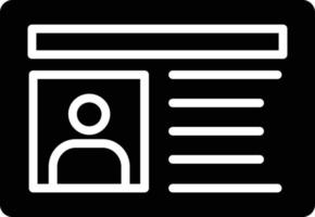 icône de glyphe de permis de conduire vecteur