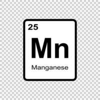 élément chimique manganèse . illustration vectorielle vecteur