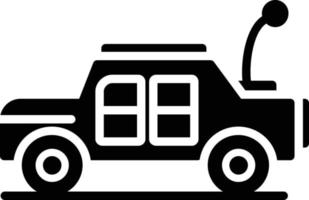 icône de glyphe de jeep militaire vecteur