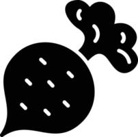 icône de glyphe de radis vecteur