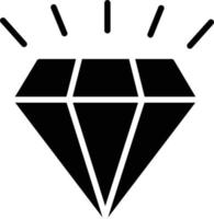 icône de glyphe de diamant vecteur