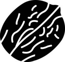 icône de glyphe de noix vecteur
