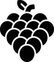 icône de glyphe de raisins vecteur