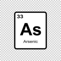 élément chimique arsenic . illustration vectorielle vecteur