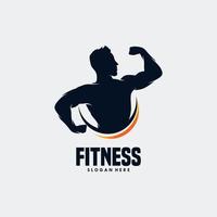 création de logo de gym sport fitness vecteur