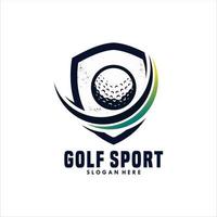 conception de modèle de logo de sport de golf vecteur