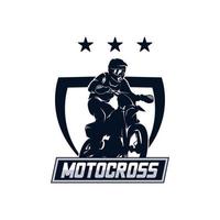 modèle de conception de logo de sport de motocross vecteur