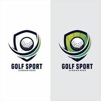 ensemble de modèle de logo de sport de golf vecteur