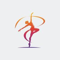 fitness sport gym logo design élégant modèle vectoriel