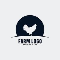 illustration vectorielle de coq ferme logo vecteur