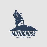 modèle de conception de logo de sport de motocross extrême vecteur