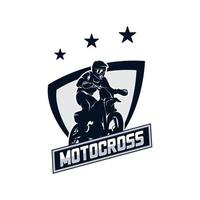 modèle de conception de logo de sport de motocross vecteur