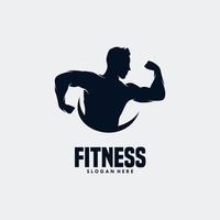 création de logo de gym sport fitness vecteur