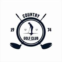 concept de conception de logo de club de golf vecteur