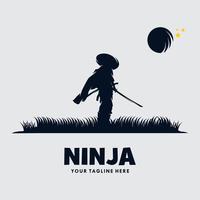 vecteur de logo de mascotte de guerrier ninja