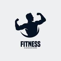 création de logo de gym sport fitness vecteur