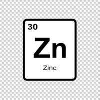 élément chimique zinc . illustration vectorielle vecteur
