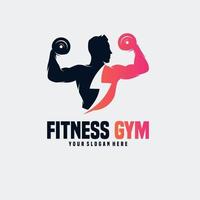 création de logo de gym sport fitness vecteur