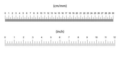 indicateurs de taille de règle vecteur