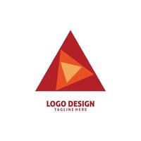 création de logo de groupe triangle rouge vecteur