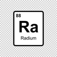 élément chimique radium . illustration vectorielle vecteur