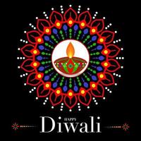 joyeux diwali, deepavali ou dipavali le design plat de célébration du festival indien. vecteur