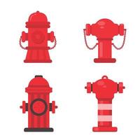 icône de tuyau d'incendie. des conduites d'eau rouges sont utilisées pour éteindre les incendies. vecteur
