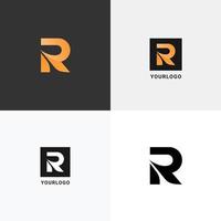 r logo de lettre alphabet dégradé orange créatif pour la marque et les affaires. conception pour le lettrage et l'identité d'entreprise. modèle d'icône professionnelle vecteur