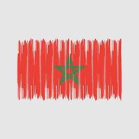 coups de pinceau du drapeau marocain. drapeau national vecteur