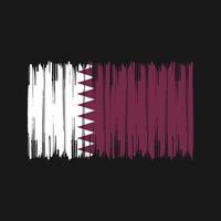 coups de pinceau du drapeau qatar. drapeau national vecteur