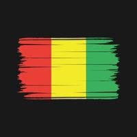 vecteur de brosse drapeau guinée. drapeau national
