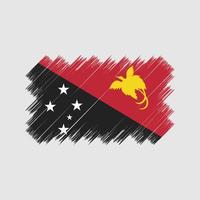pinceau drapeau papouasie nouvelle guinée. drapeau national vecteur