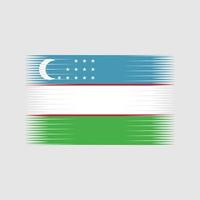 vecteur de drapeau de l'ouzbékistan. drapeau national