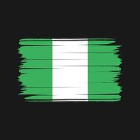 vecteur de brosse drapeau nigeria. drapeau national