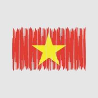 coups de pinceau du drapeau vietnamien. drapeau national vecteur