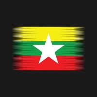 vecteur de drapeau du Myanmar. drapeau national