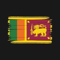 vecteur de brosse drapeau sri lanka. drapeau national