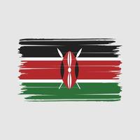 vecteur de brosse drapeau kenya. drapeau national