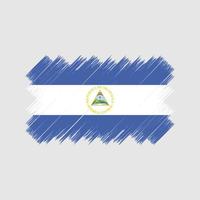 brosse de drapeau du nicaragua. drapeau national vecteur