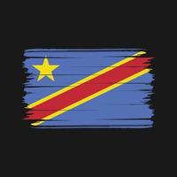 vecteur de brosse drapeau république congo. drapeau national