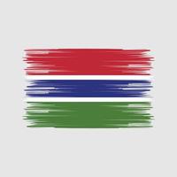 brosse drapeau gambie. drapeau national vecteur