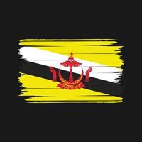 vecteur de brosse drapeau brunei. drapeau national