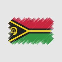 pinceau drapeau vanuatu. drapeau national vecteur