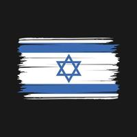 vecteur de brosse drapeau israël. drapeau national