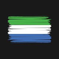 vecteur de brosse drapeau sierra leone. drapeau national