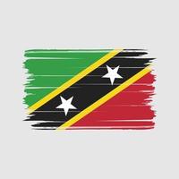 vecteur de brosse de drapeau de saint kitts et nevis. drapeau national