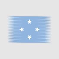vecteur de drapeau de micronésie. drapeau national