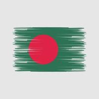 brosse drapeau bangladesh. drapeau national vecteur